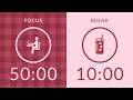 50/10 Pomodoro Timer with Pink Noise 🎧 4-Hour Study with Me for Deep Focus & ADHD ✨