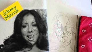 Drawing street style cholo artwork from California