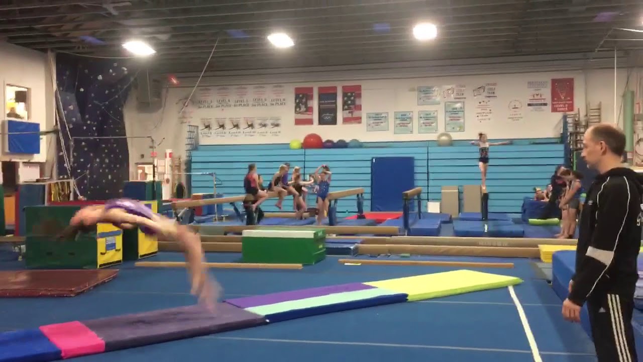 Front handspring Front layout - YouTube