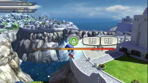 sonic unleashed (xbox360)apotos act 1-2 speedrun 1:40:64