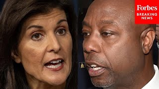 Nikki Haley Reacts To Tim Scott Endorsing Trump Over Her
