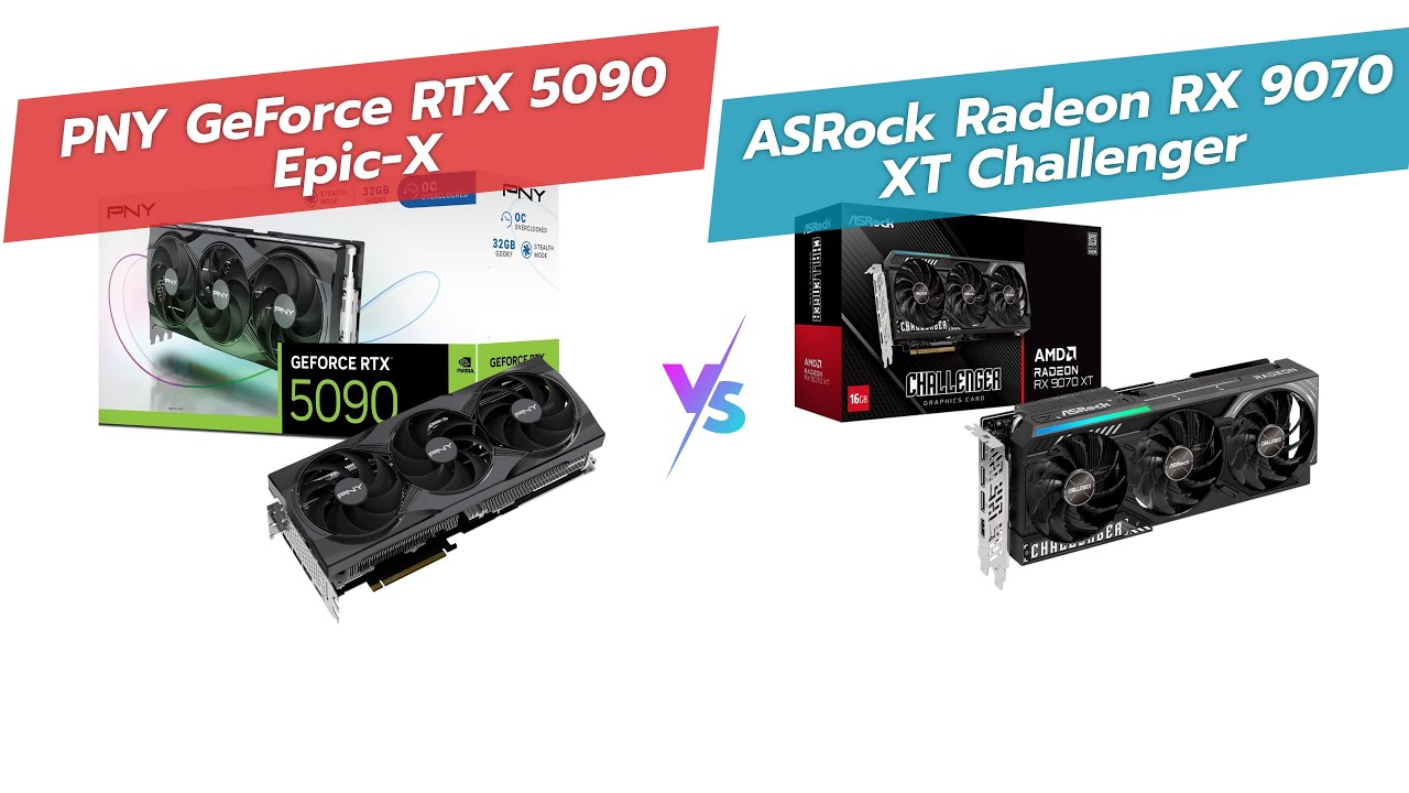 RTX 5090 Epic-X ARGB OC vs RX 9070 XT Challenger – GPU Showdown