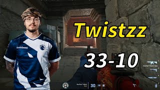 Twistzz Highlights Faceit Ancient POV 33-10 | CS2 Twistzz POV