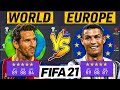 Europe's Best XI Vs Rest of The World XI | FIFA 21 Experiment