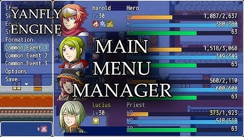 YEP.14 - Main Menu Manager - RPG Maker MV