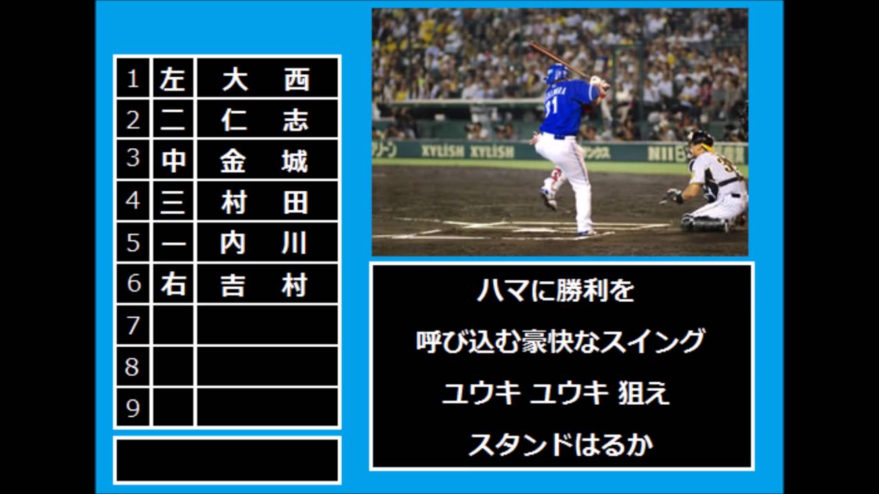 08年横浜ベイスターズ応援歌メドレー1 9 A Youtube