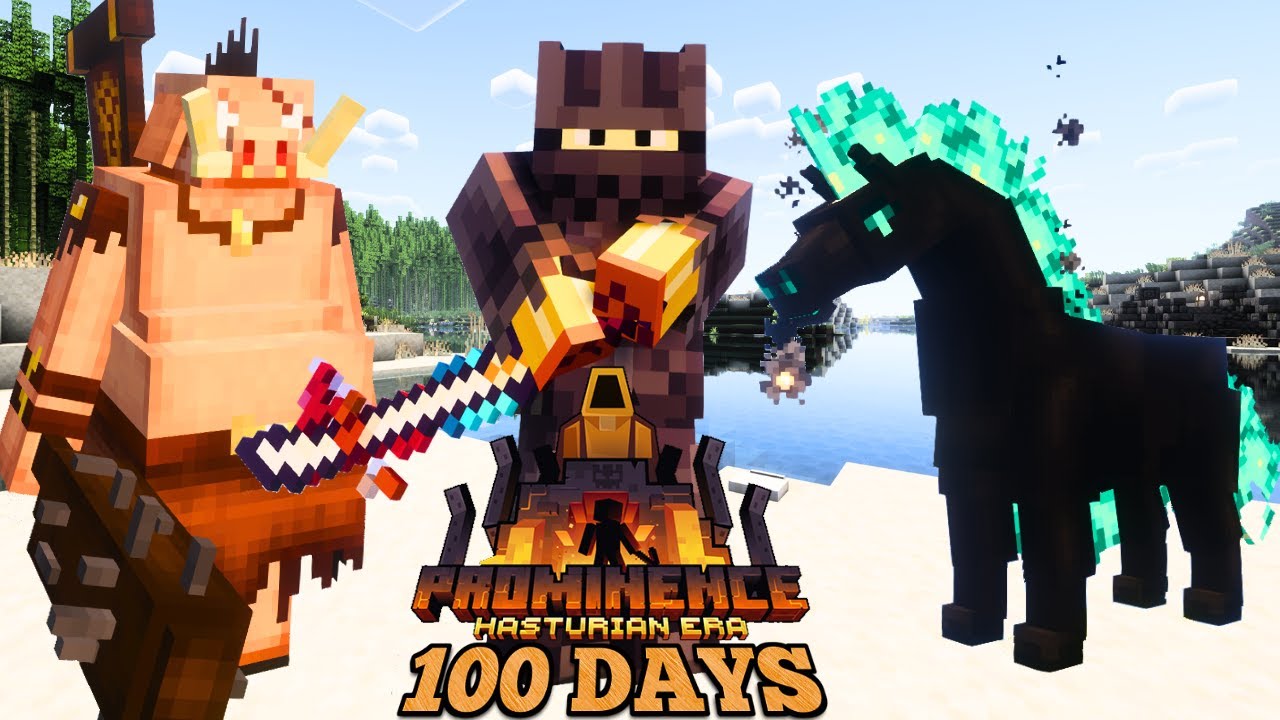I Spent 100 Days as a Rogue in Prominence II in Minecraft