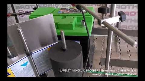 LABELSTIK-Excel Series Sticker Labelling for Automotive Battery to Apply Top and Side Label