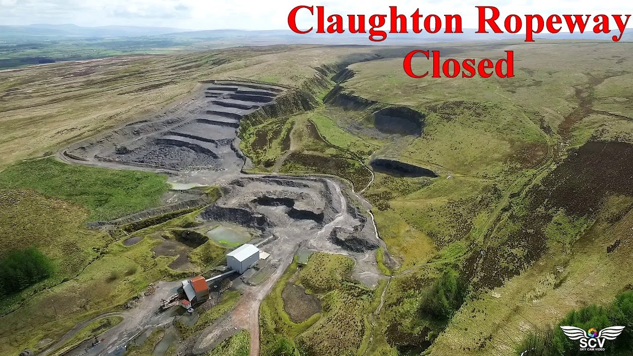 Short Aerial video Claughton Ropeway (Quarry)...NOT Running... April ...