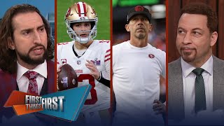 49ers hurt after SB loss, KC saw Brees in Purdy, Shanahan need new start? | NFL | FIRST THINGS FIRST