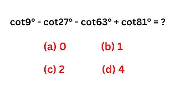 A Nice Problem of Trigonometry | Mathematics