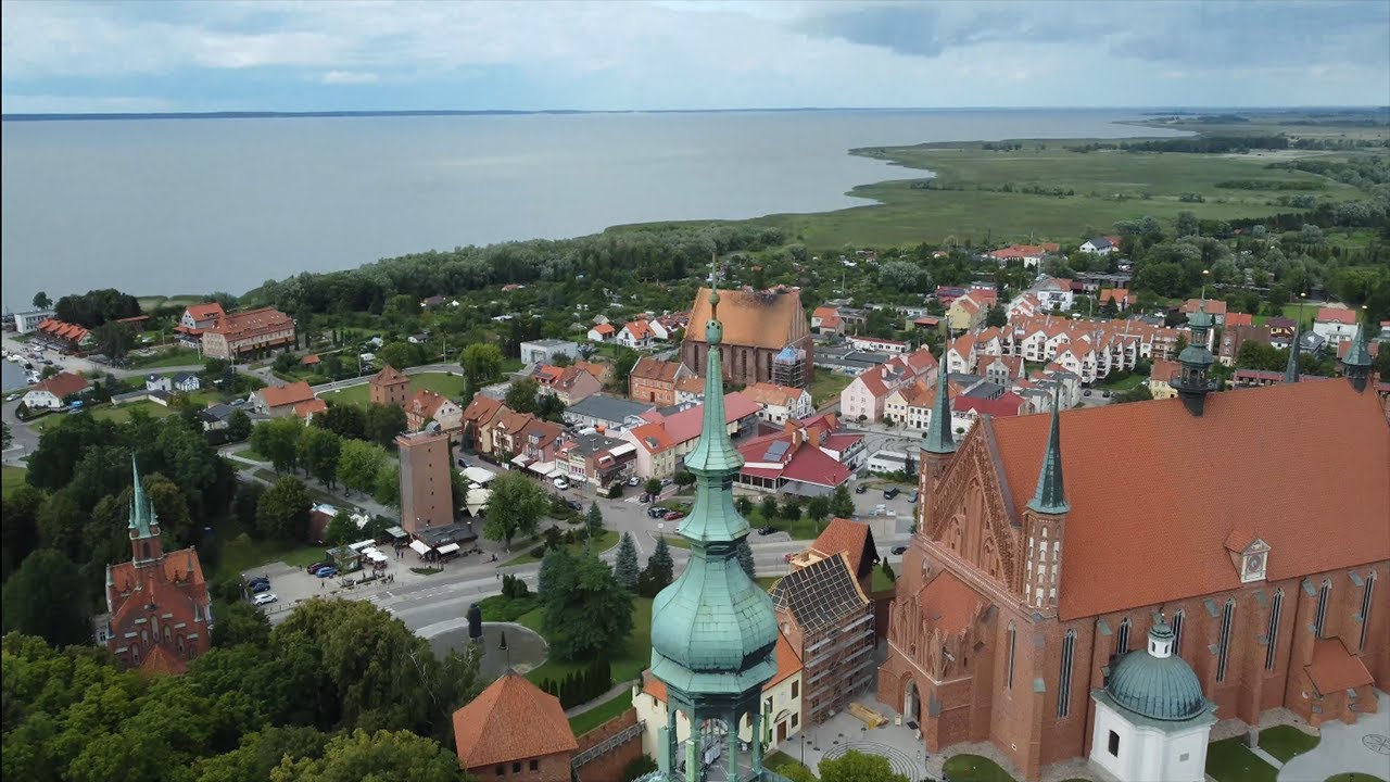 Frauenburg und das Frische Haff von oben - Ostpreußischer Drohnenflug