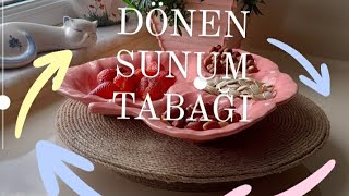 Dönen Sunum &Pizza Tepsisi Yapılışı-How To Make Rotating Serving Tray #DIY#kendinyap#recycling#tepsi