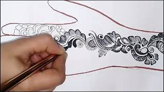 Easy & Simple Arabic Mehndi Design Step by Step Tutorial For Biggnears screenshot 1