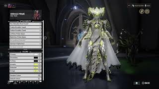 warframe MIRAGE PRIME 2nd skin fashionframe with details