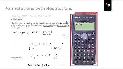 Grade 12  Permutations with restrictions creating passwords (NSC Maths\DBE\CAPS  ) | NTE