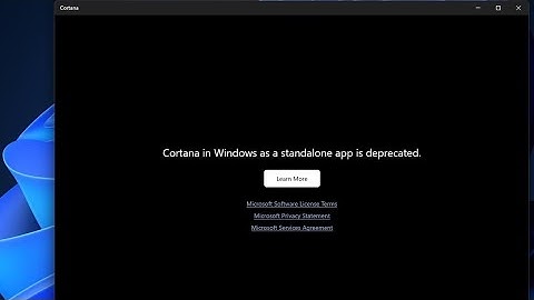 UPDATE Microsoft starts Deprecating Cortana as a standalone app on Windows 11