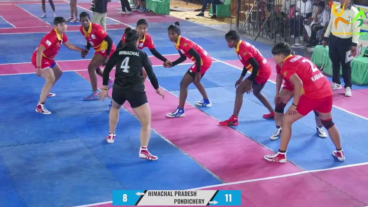 Himachal Vs. Pondicherry 35-25 in favour of Himachal  