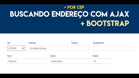 BUSCANDO ENDEREÇO COM AJAX