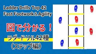 【ラダートレーニング①ステップ編】全42種、テニス、サッカー、バスケ、野球、格闘技、ラグビー