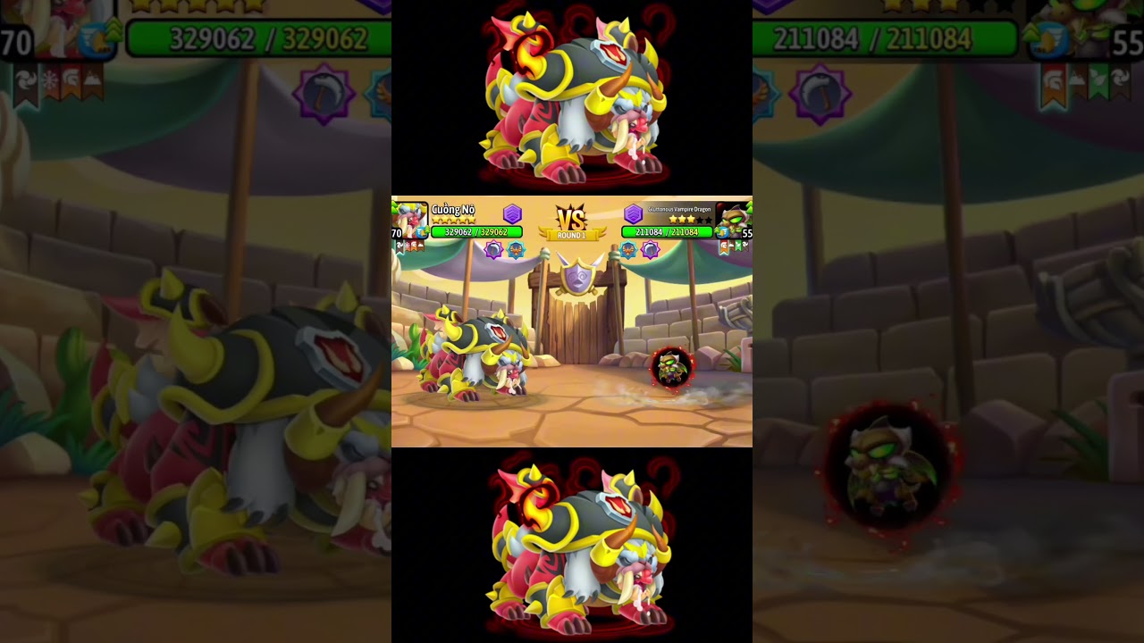 Dragon city | The power of Rampage Berserker with 4 special skills. 😱😱