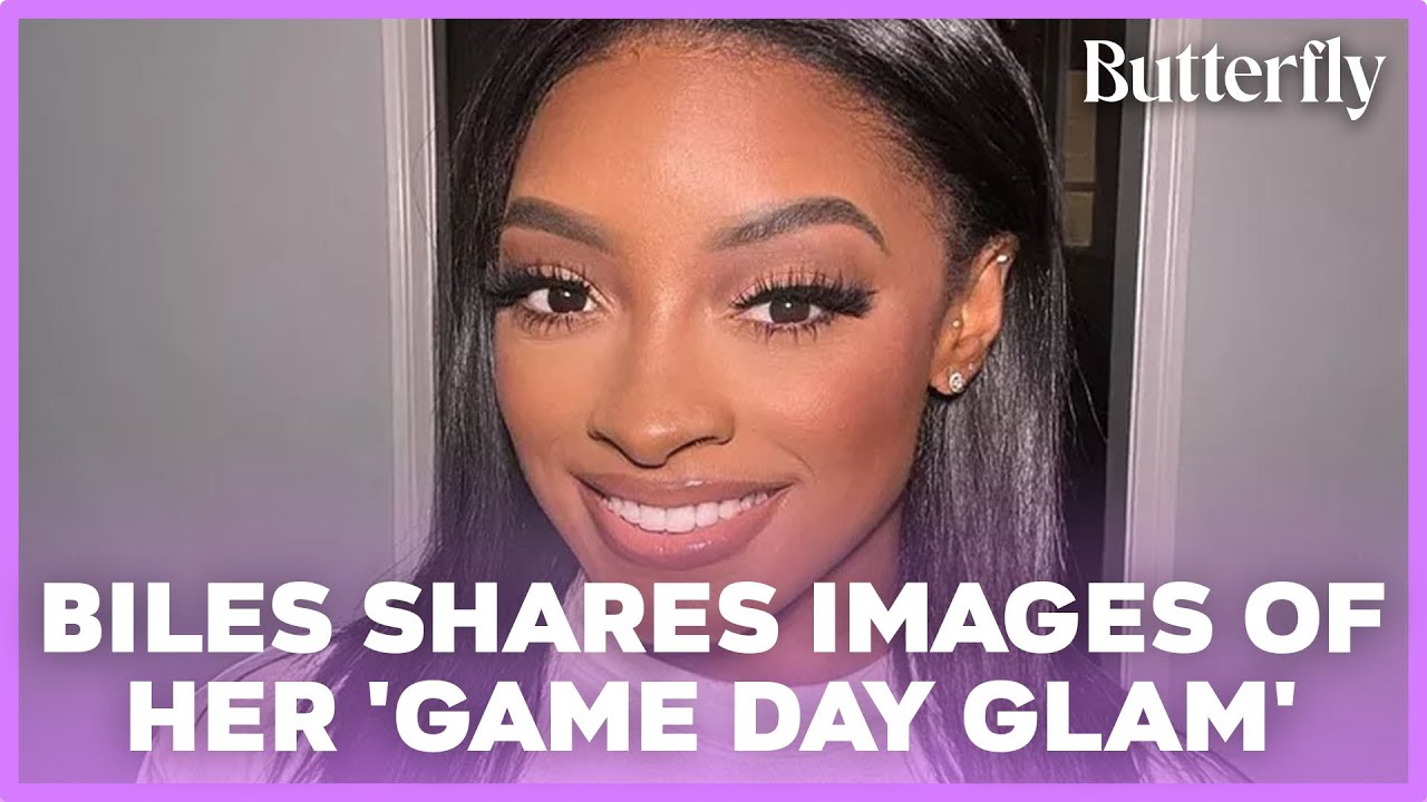 Simone Biles Shares Images of Her 'Game Day Glam' butterfly YouTube