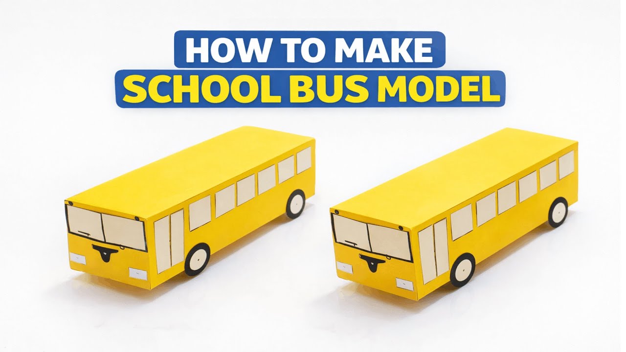How to Make a Paper Bus | Easy Paper Craft for Kids