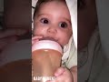 “The baby is drinking milk very 🍼happily.”😍🥰