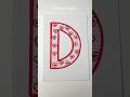 Drawing letter D with hearts #shorts #creative #drawing