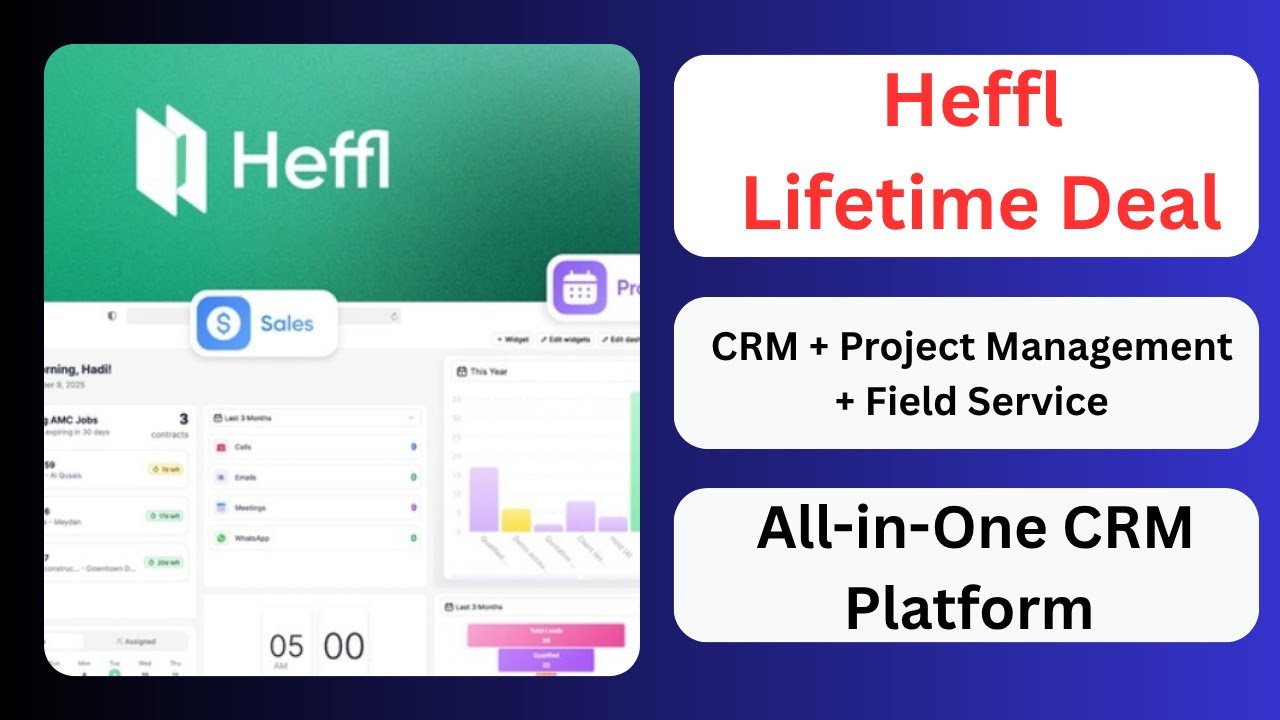 Heffl Lifetime Deal : All-in-One Business Management Platform | CRM + Project Management + Invoicing