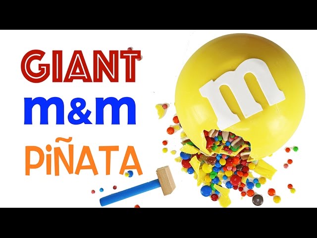 GIANT m&m Candy Piñata  How to Make a No Bake m&m's SMASH Cake 