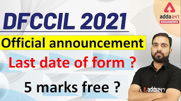 Latest official DFCCIL Last date on form ? | today new plan @7pm | must watch SSC JE 2021 Students