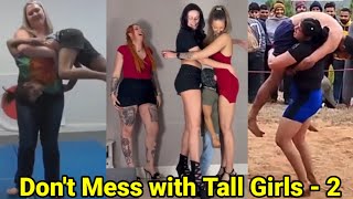 Dont Mess With Tall Girls - 2 Tall Woman Short Man Tall Girl Lift Carry Men