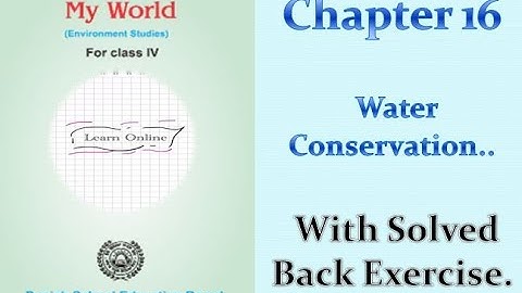 |Class 4th|EVS|PSEB| Chapter 16[Water Conservation]