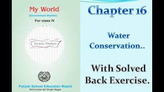 |Class 4th|EVS|PSEB| Chapter 16[Water Conservation]