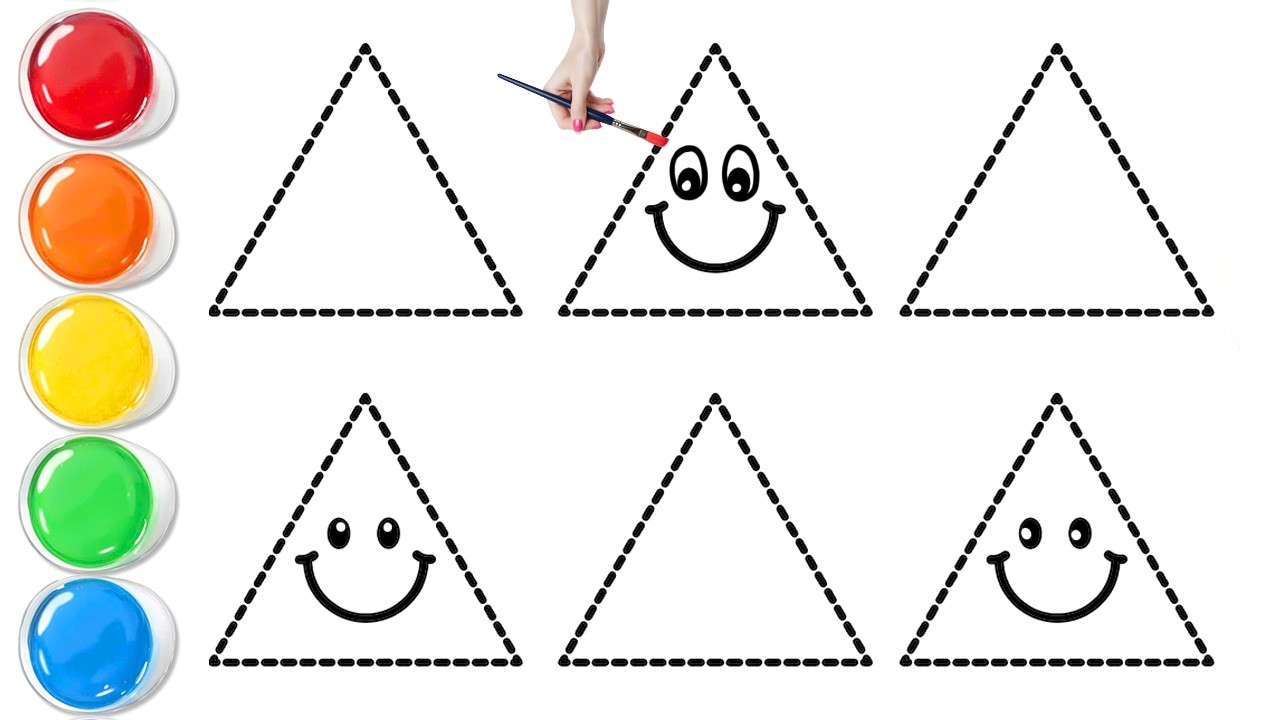 Как нарисовать забавные шесть треугольников | Простой пошаговый урок