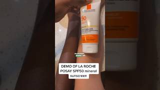 LA ROCHE POSAY  MINERAL SPF 50 SUNSCREEN demo | mineral sunscreen on dark skin