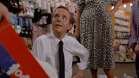 Michael Moriarty selling shoes
