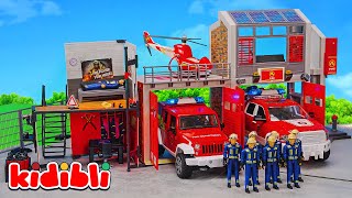 Toy Fire Truck Rescue Mission Firefighters Save The Day At Fire Station Toys For Kids Kidibli