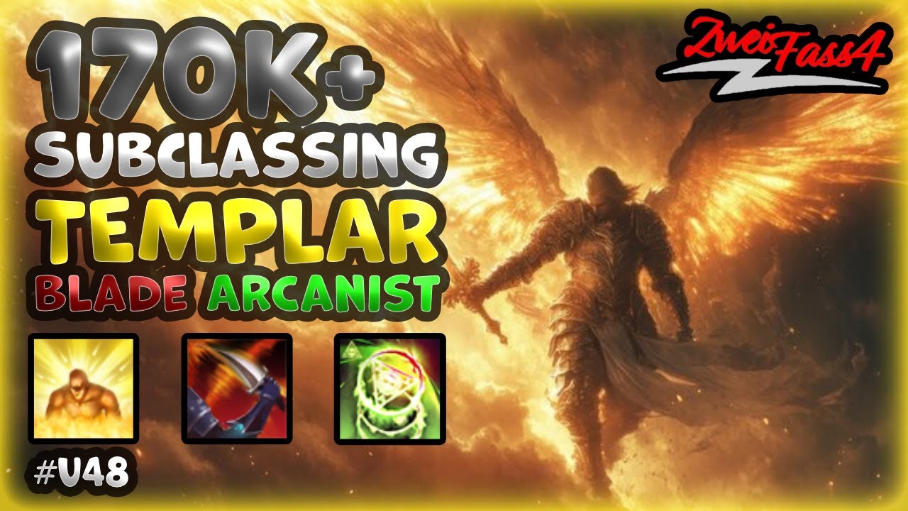 ⚔️☀️✝️ 170k+ DPS PvE Build | Templar Blade Arcanist | ESO - U48