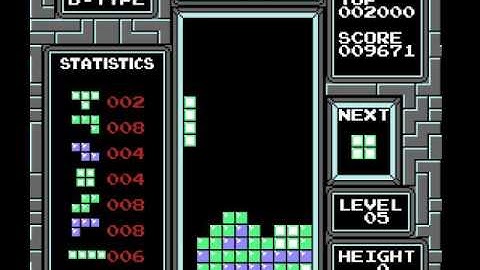Retro Game-6 | Tetris (NES) Level 5 B-Type