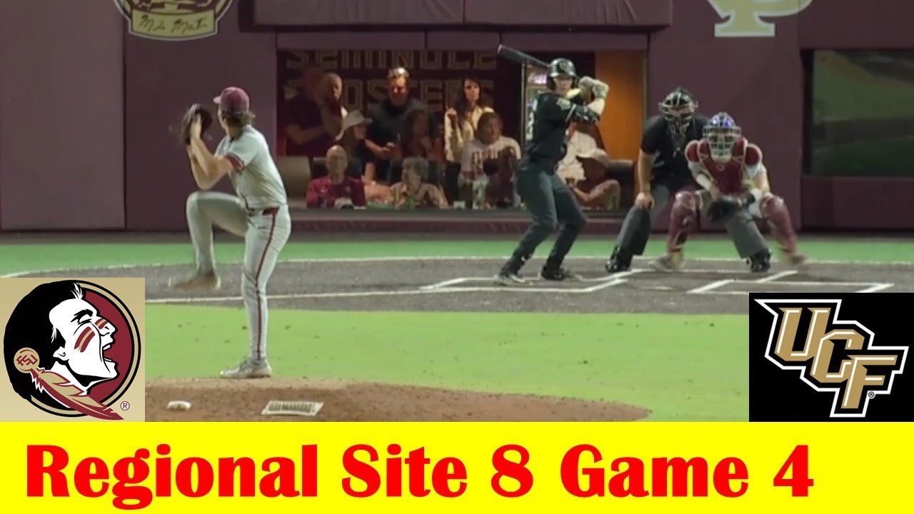 UCF vs #8 Florida State Baseball Highlights, 2024 NCAA Regional Site 8 Game 4