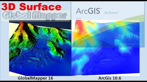 Comparison of 3D Surface View (ArcGis vs GlobalMapper)