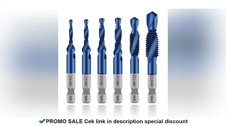 Hex Shank Titanium Plated HSS Screw Thread Metric Tap Drill Bits Screw Machine Compound Tap M3 M4 M5