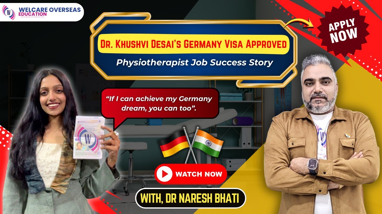 Dr. Khushvi Desai’s Germany Physiotherapist Job Visa Approved | Physiotherapist Doctor Success Story