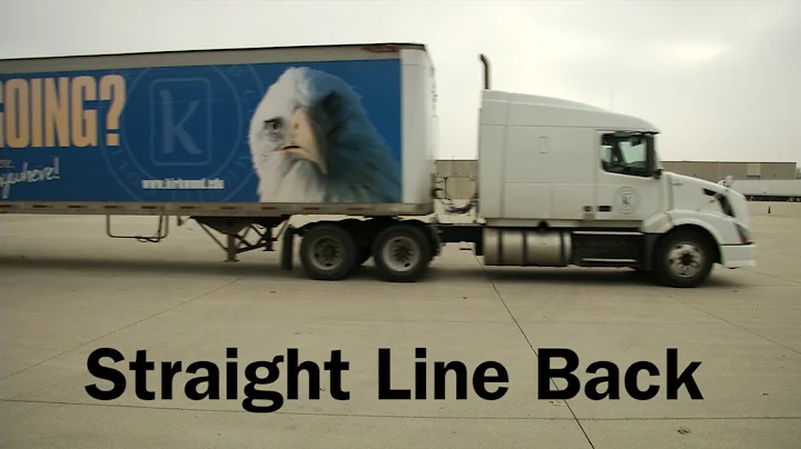 Performing a straight line back in a semi truck