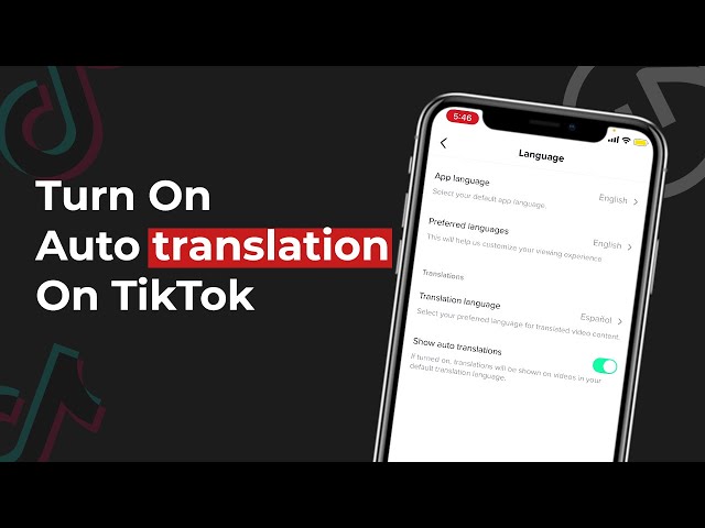 How to Enable / Turn On Auto translation On TikTok class=
