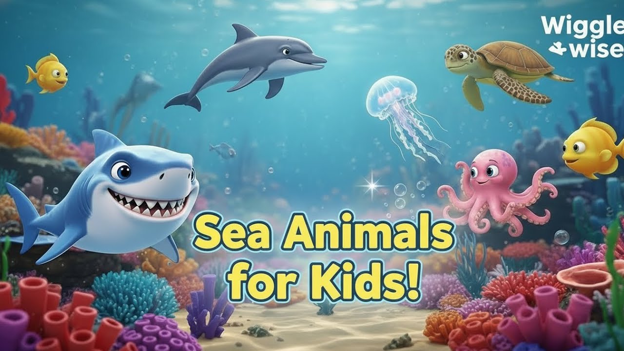 Sea Animals for Kids | Learn Ocean Animals with Fun 3D Animation ...