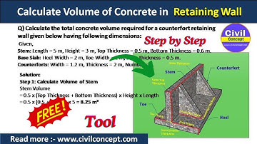 Hoe bereken je het betonvolume van een keermuur?