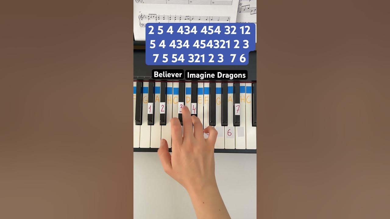 Believer - Imagine Dragons (easy piano tutorial) #believer #pianotutorial #imaginedragon #piano Believer - Imagine Dragons (easy piano tutorial) #believer #pianotutorial #imaginedragon #piano